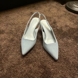 Elegant Blue Slingback Heels